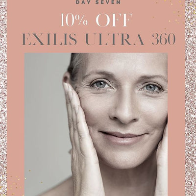 Happy Friday - for Day 7 of our 12 days of discounts we’re offering 10% off Exilis Ultra 360 ✨