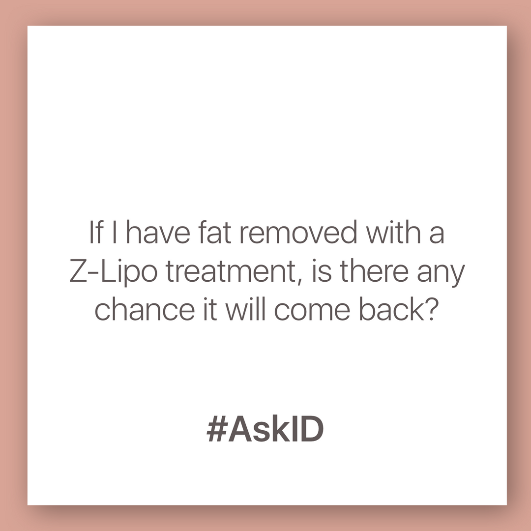 #AskID: If I have fat removed with Z-Lipo, is there any chance it will come back?