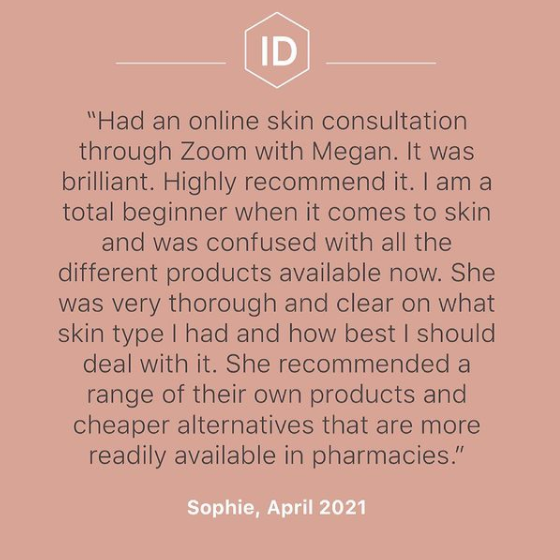 Skincare consultation with Megan - our lead facialist