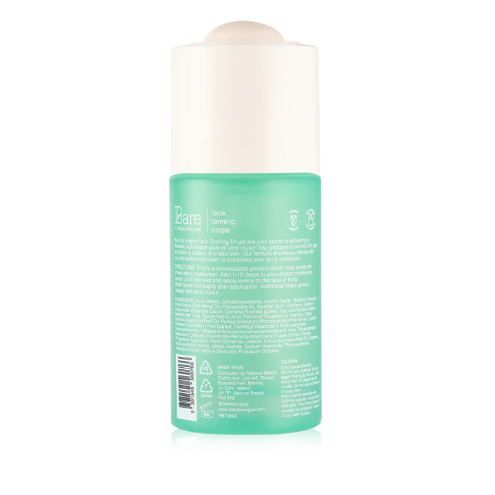 Bottle with a green label on a white background