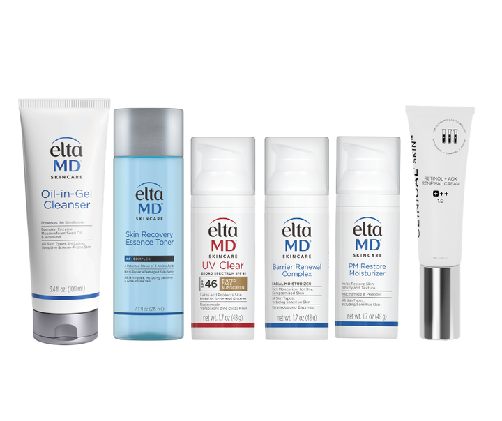 EltaMD Rosacea Bundle with Retinol (Tinted) | Advanced AM & PM Routine