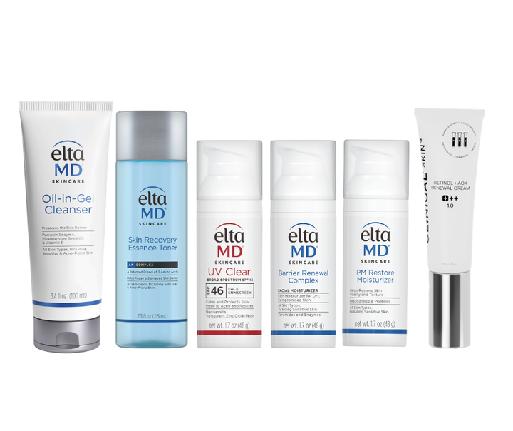 EltaMD Rosacea Bundle with Retinol (Non-Tinted) | Advanced AM & PM Routine