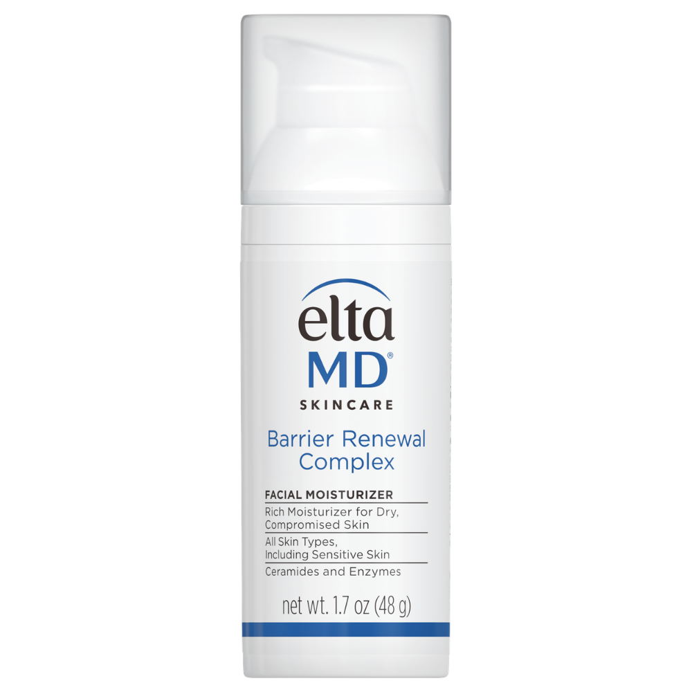 EltaMD Barrier Renewal Complex white plastic pump bottle facial moisturiser for dry, compromised skin with ceramides and enzymes