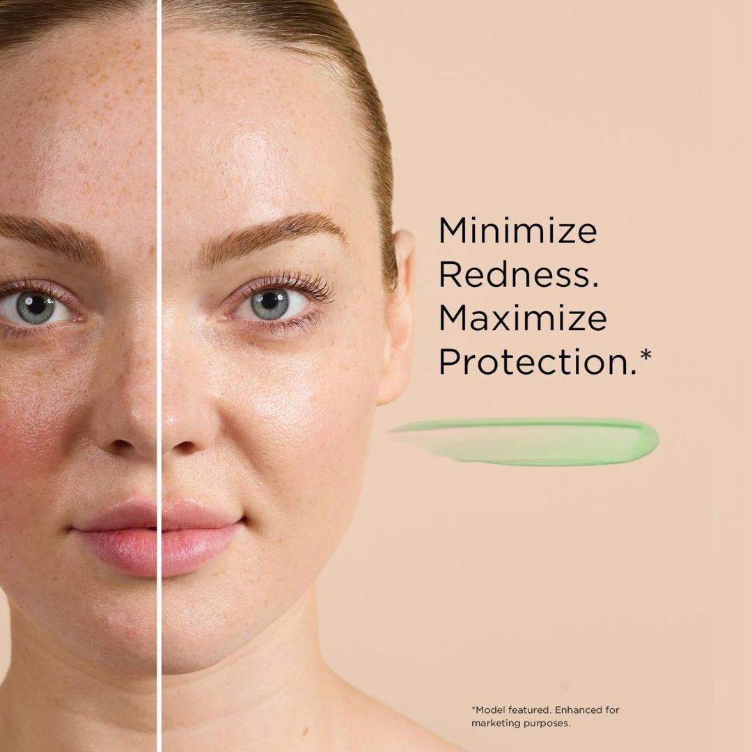 EltaMD UV Skin Recovery SPF 50 red colour correcting mineral sunscreen with green tint and redness-reducing effect