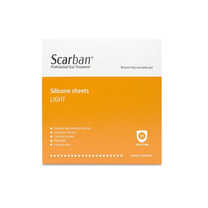 Scarban Light Silicone Sheets for scar treatment – 5x7.5cm (2 sheets)