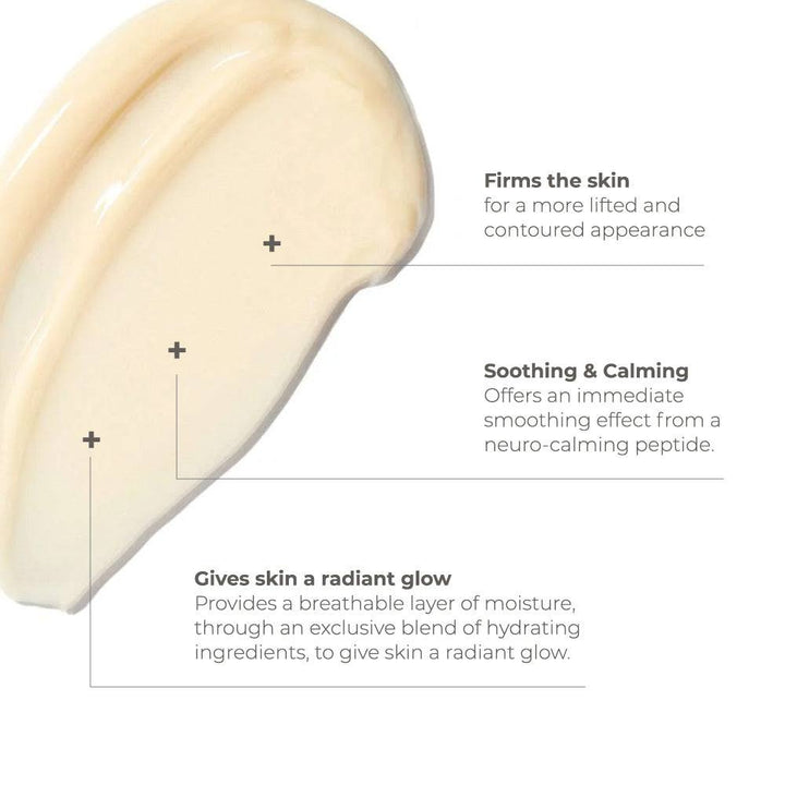 Skinbetter Science InterFuse cream swatch in a smooth ivory beige formula with firming and soothing benefits
