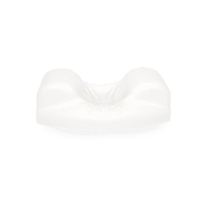 Sleep and Glow white ergonomic anti-aging pillow with raised side bolsters and contoured neck support