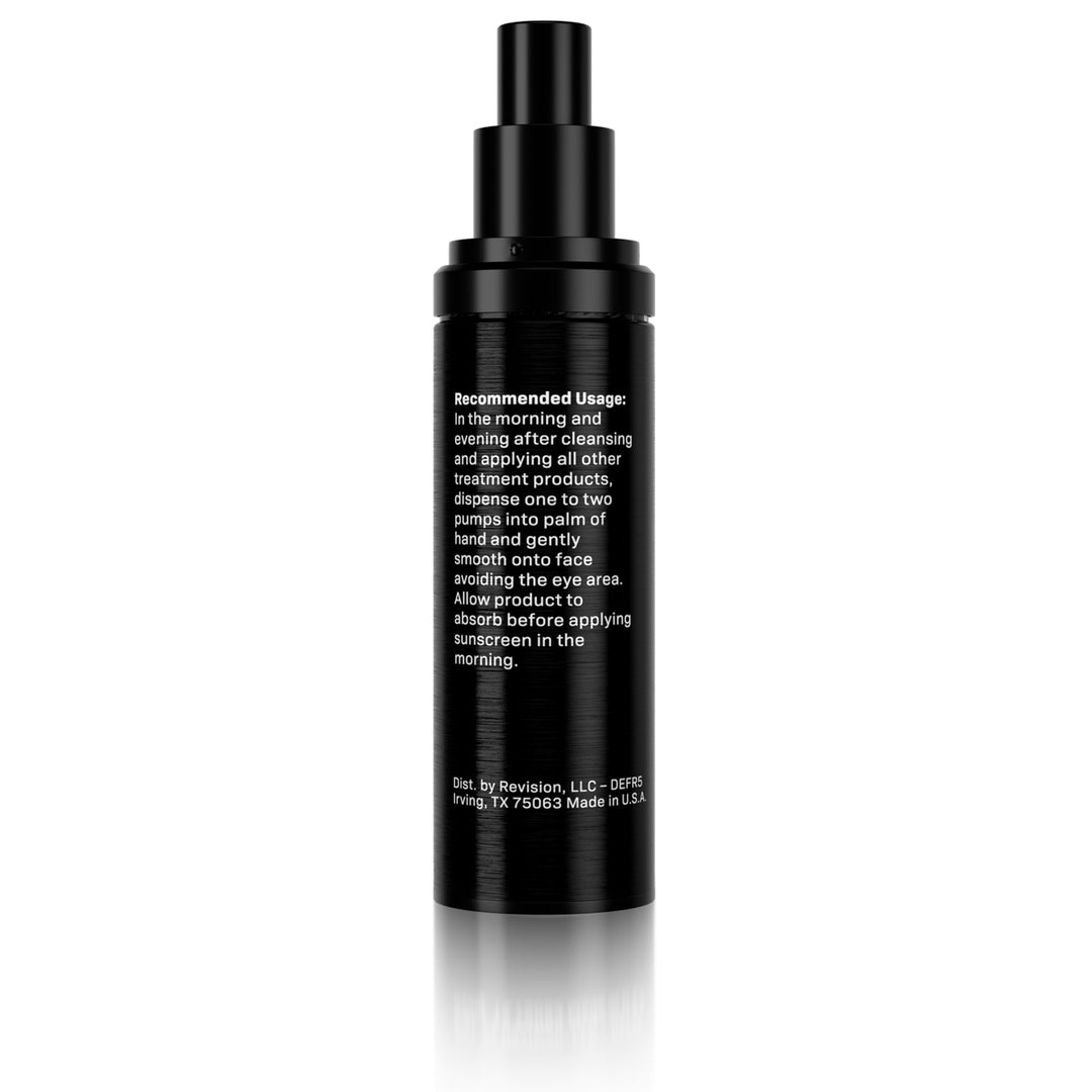 Revision Skincare D.E.J Face Cream pump bottle back with ingredients
